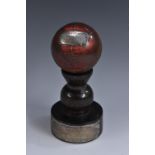 Sport - Cricket - an early 20th century match-commemorative cricket ball,