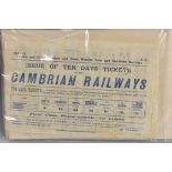 Railwayana - leaflet and notices, including London & North Western Railway, Shropshire Division,