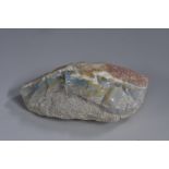 Natural History - Geology/Gemology - an opal singlet, unpolished and in the rough, 5cm wide,