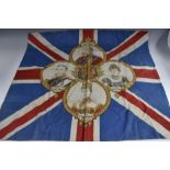 Royalty - an Edwardian coronation commemorative linen hanging,