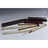 Scientific Instruments - slide rules, various, some cased,