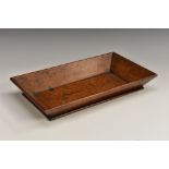 A George IV mahogany rectangular letter tray, quite plain, outswept borders, 29cm wide, c.