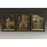 English School (late 18th/early 19th century), a set of three, The Holy Family, Hope and Charity,