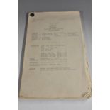 Television History - Dr Who, an early and important BBC - 1, Rehearsal Script, Dr Who, Serial 'R',