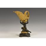A 19th century Baroque Revival parcel-gilt and dark patinated metal ewer,
