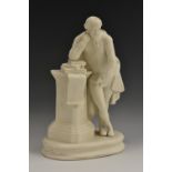 A 19th century Parian ware figure, of William Shakespeare,