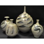 Derek Clarkson studio pottery large globular vase;