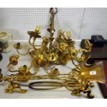Brassware inc chandeliers and fire irons