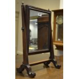 A small Regency mahogany dressing mirror