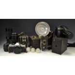 Photographic Equipment - six 20 Brownie cameras; Box Brownie 116; Coronet F.