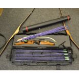 Outdoor activities - archery, a Cartel-Doosung bow, arrows, boxed; a Samick Hunter 69 bow,