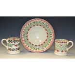 Emma Bridgewater - a JOY pattern nut bowl; a pair of conforming mugs, decorated in foxes,