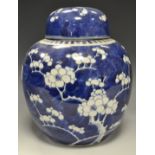 A 19th century Chinese ovoid ginger jar,