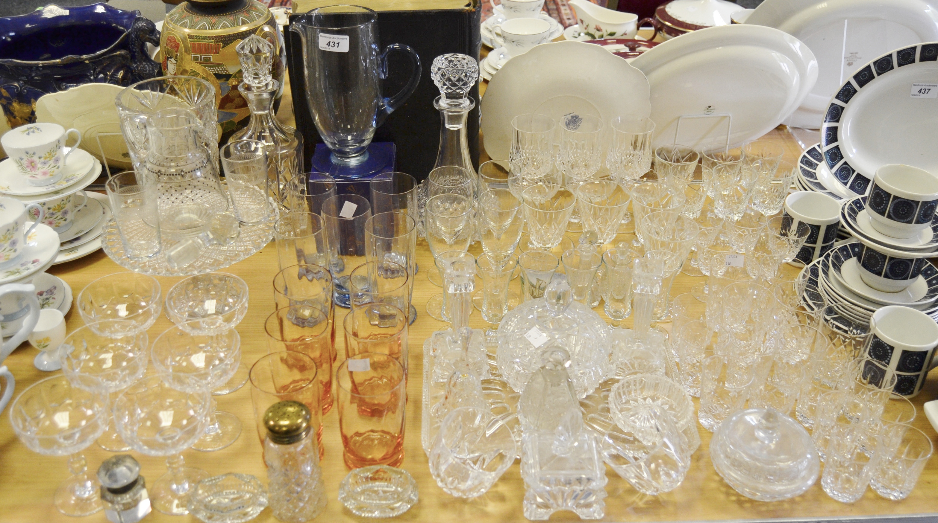 Glassware - an early 20th century lemonade set,