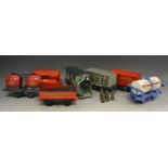 Hornby 0 Gauge - various rolling stock including LMS Snow Plough; United Diaries; Shell; Wine Wagon,