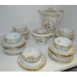 A Veritable Porcelaine de Limoge tea service, comprising teapot, sucrier,