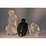A Lalique frosted and clear glass figure, Leda and the Swan, 11.