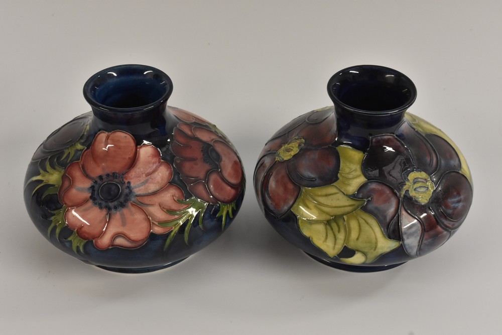 A Moorcroft Anemone pattern compressed ovoid vase,