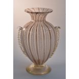 A Venetian, Salviati type, glass ovoid vase,