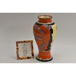 A Clarice Cliff Bizarre meiping vase, by Wedgwood, limited edition 89/250, 31cm high, printed marks,