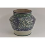 A Carter Stabler and Adams Poole Grape pattern shouldered ovoid vase, decorated in tones of green,