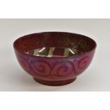 A Bernard Moore flambé lustre glazed bowl,