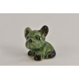 A Denby miniature Byngo the Dog, green glazed, 4.5cm high, unmarked, c.