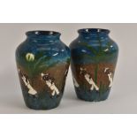 A pair of Foley Art China ovoid vases,