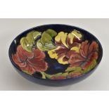 A Moorcroft Hibiscus pattern bowl,