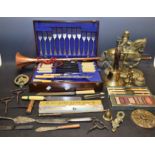 Metalware - an early 20th century part canteen of cutlery,