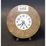 Trench Art - a 105mm shell case, dated 1984, converted to mantel clock,