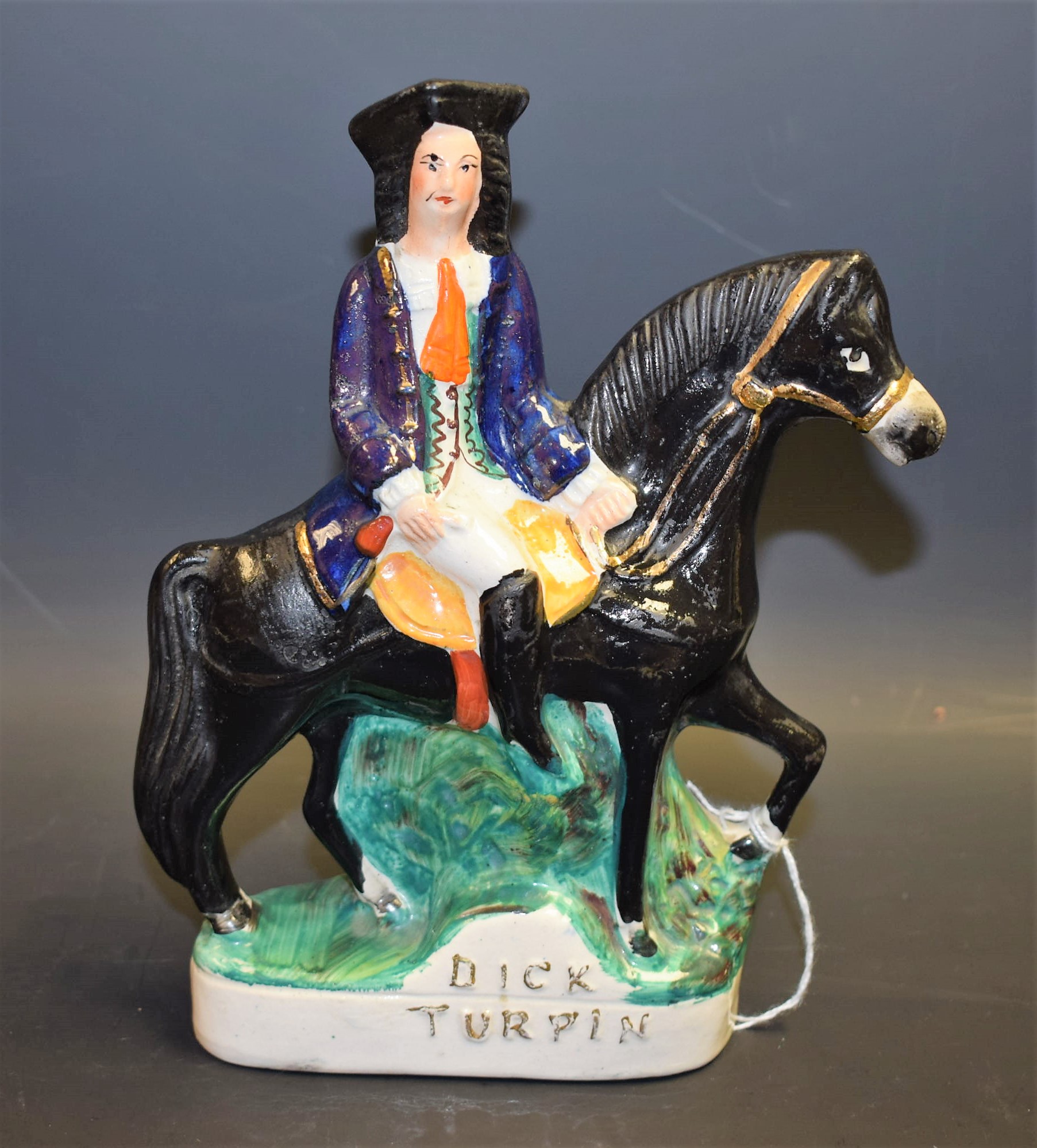 A 19th century Staffordshire flatback, Dick Turpin, 22.