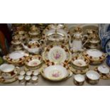 A Royal Albert Lady Hamilton dinner service, for six, comprising dinner plates, side plates,