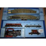 Hornby Dublo - a three rail, EDG18 2-6-4 Tank Goods Train Set, BR black livery, Rn 80054,