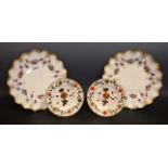 A pair of Royal Crown Derby Royal Antoinette dinner plates;