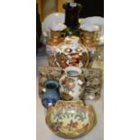 Oriental Items - a pair of Japanese export vases; a Chinese baluster vase;