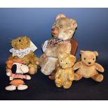 Toys - a Japanese Masudaya Modern Toys tin plate battery operated rocking knitting bear 25cm high;