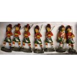 Elastolin - a seven piece Highlanders parade troop,