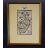 A 19th century engraved map of Nottinghamshire, published by G & WB Whittaker,