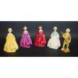 Ceramics - a Royal Worcester figure, Grandmother's Dress, F Doughty,