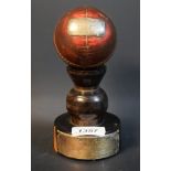 Sport - Cricket - an early 20th century match-commemorative cricket ball,