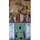 Jewellery - costume jewellery; Guess watch; assorted beads; necklaces;