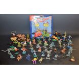 Toys - a selection of plastic figures including Britains, Timpo, Airfix, etc including knights,