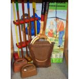 Toys and Juvenalia - a croquet set with stand; tennis racquets; two Wembley Par 4 golf course sets,