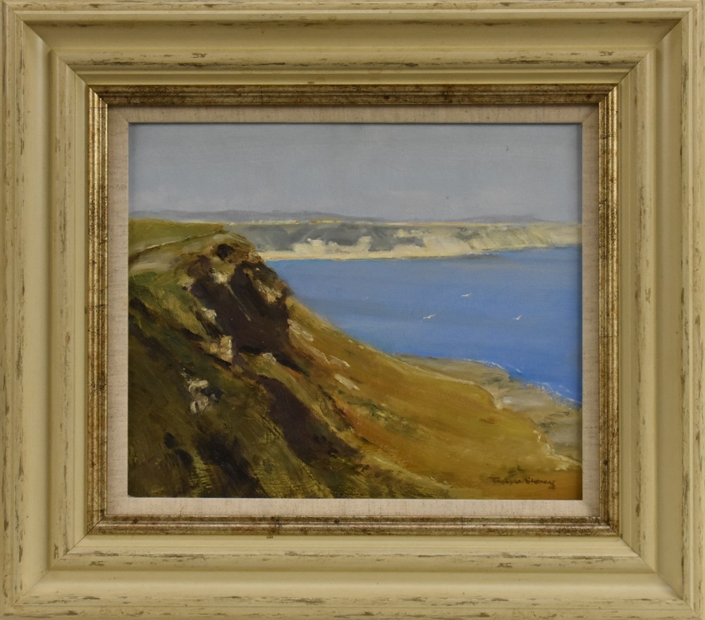 Terence Storey (bn 1923) North Yorkshire Coast signed, oil on board, 25.5cm x 30.