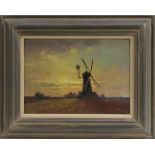 Terence Storey (bn 1923) A Norfolk Windmill signed, oil on board, 25.5cm x 35.