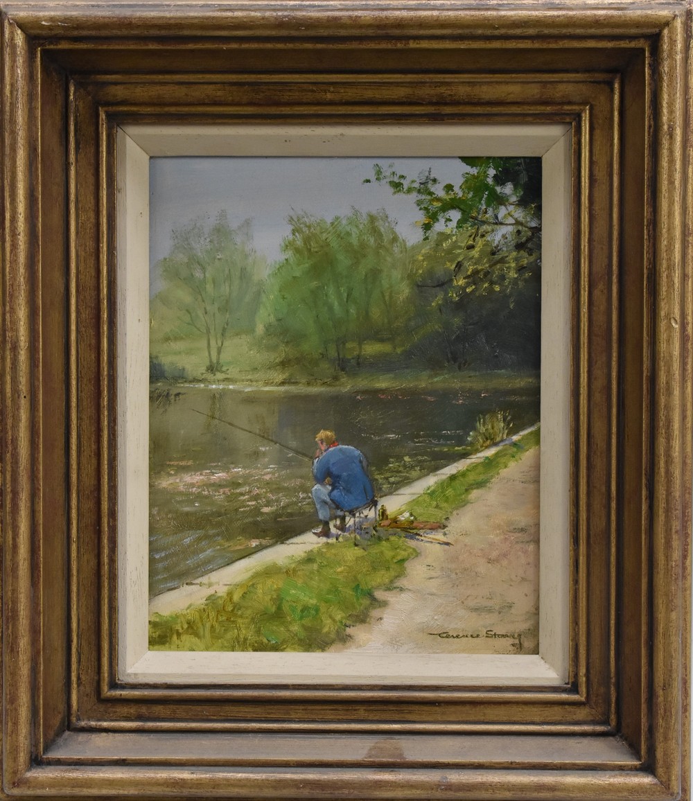 Terence Storey (bn 1923) Fishing at Hardwicke signed, oil on board, 25.