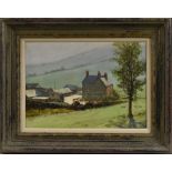 Terence Storey (bn 1923) A Farm in Dovedale signed, oil on board, 25.5cm x 30.