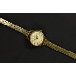 Tudor Rolex - a ladies bracelet watch, silvered dial, block batons, manual 17 jewel movement,