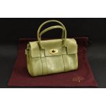 Handbags - a Mulberry Ledbury bag, olive colour Darwin leather, postman's lock,